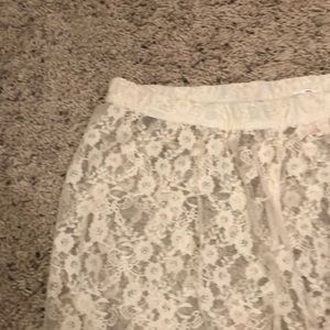 Cute white lace leggings